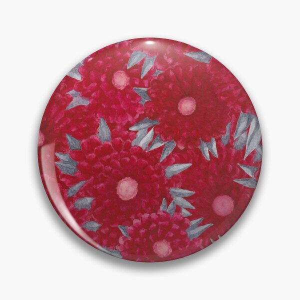 Item preview, Bright red flowers with gray leaves designed and sold by IrinaIkar.