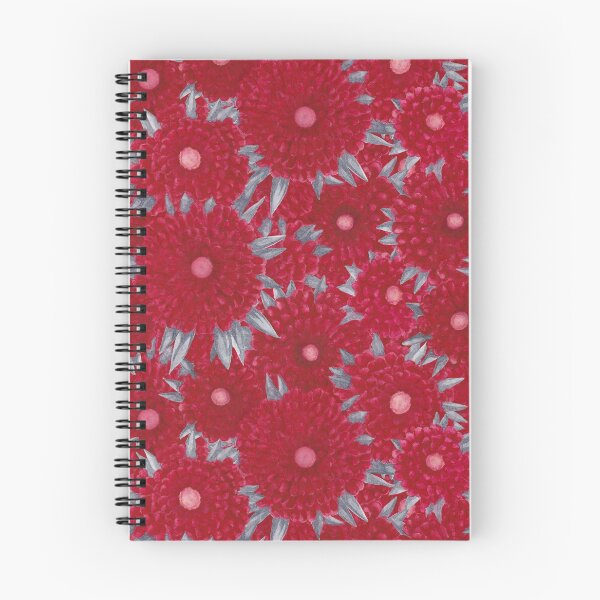 Item preview, Bright red flowers with gray leaves designed and sold by IrinaIkar.