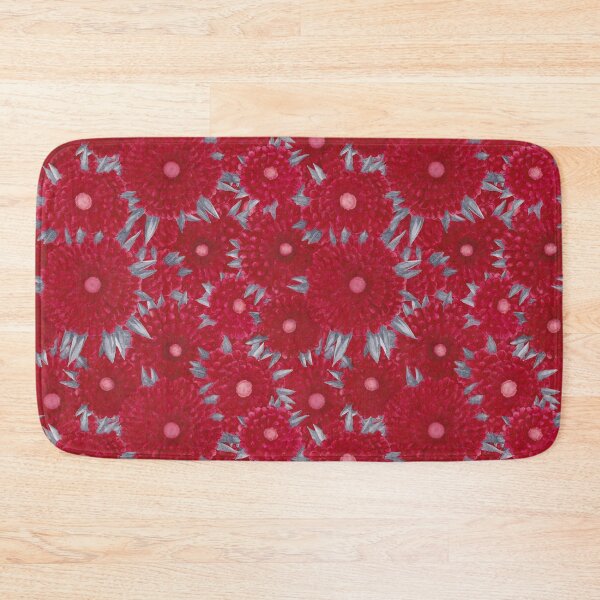 Item preview, Bright red flowers with gray leaves designed and sold by IrinaIkar.