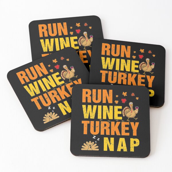 Item preview, Run Wine Turkey Nap Thanksgiving Turkey Wine Running designed and sold by RileyHyde.