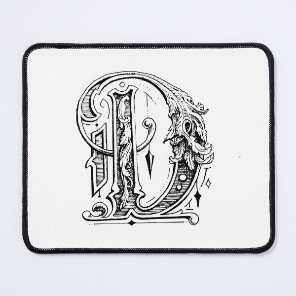 Lettering, The Letter D, Old English font' Mouse Pad