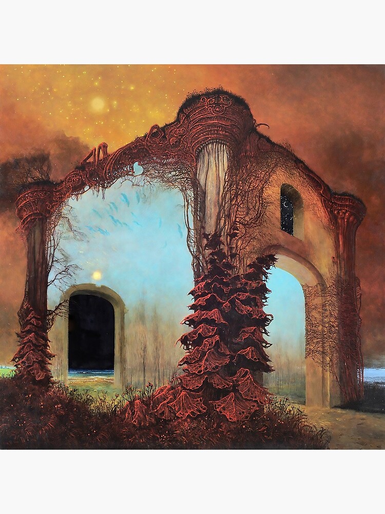Discover Untitled (The House) by Zdzislaw Beksinski Premium Matte Vertical Poster