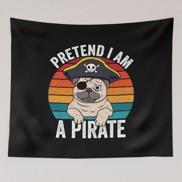 Item preview, Halloween Pretend Im A Pirate Vintage Pug Lovers designed and sold by Creativy.