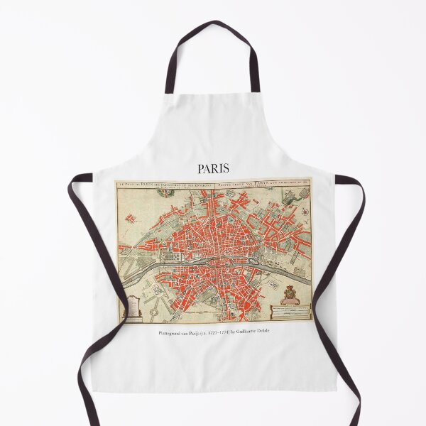 Item preview, Guillaume Delisle - Paris vintage old map designed and sold by FrostMintStudio.