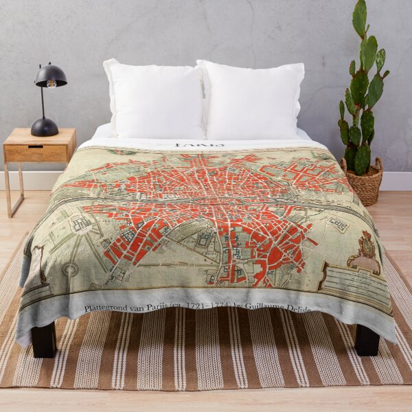 Item preview, Guillaume Delisle - Paris vintage old map designed and sold by FrostMintStudio.