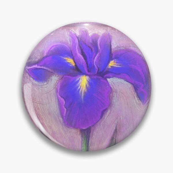 Item preview, Purple Iris Flower Hand Painted Flower Illustration designed and sold by Shadowlight21.