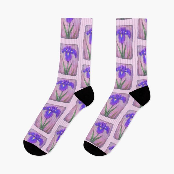 Item preview, Purple Iris Flower Hand Painted Flower Illustration designed and sold by Shadowlight21.