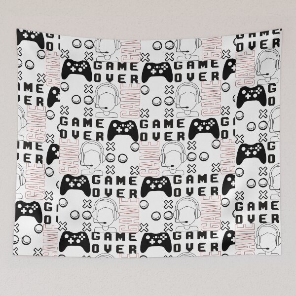 Item preview, Hard Core Gamer Guy - Video Game Pattern design designed and sold by Witfulwisdom.
