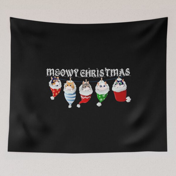 Item preview, Meowy Christmas! Cute Christmas cat design! designed and sold by HROC.