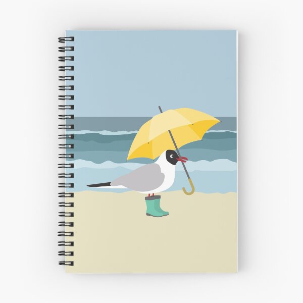 Item preview, Cute seagull with umbrella by the sea designed and sold by Darina Gulbina.