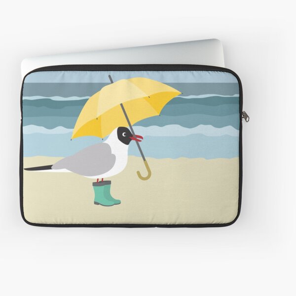 Item preview, Cute seagull with umbrella by the sea designed and sold by Darina Gulbina.