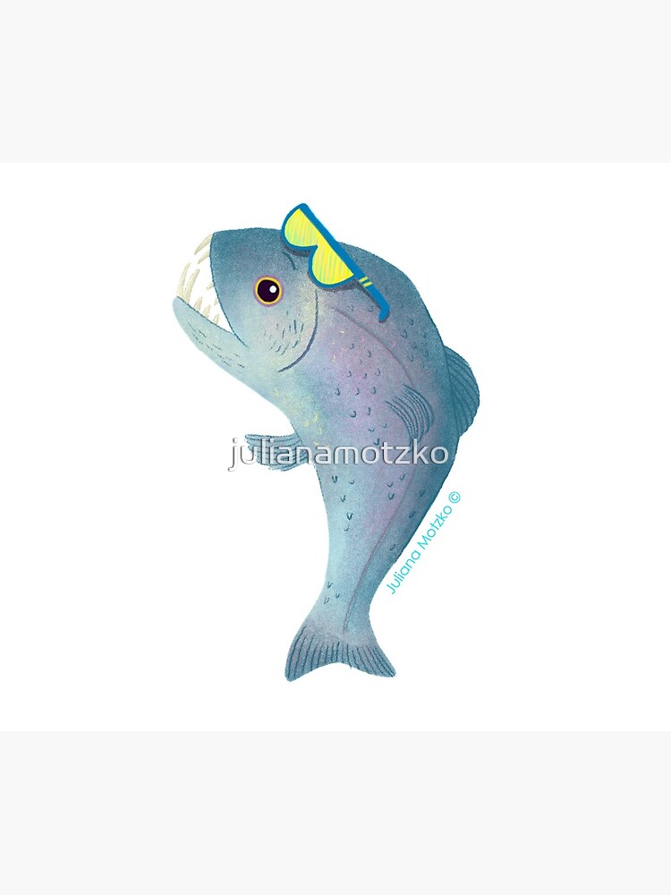 Big Vampire Fish with sunglasses by julianamotzko