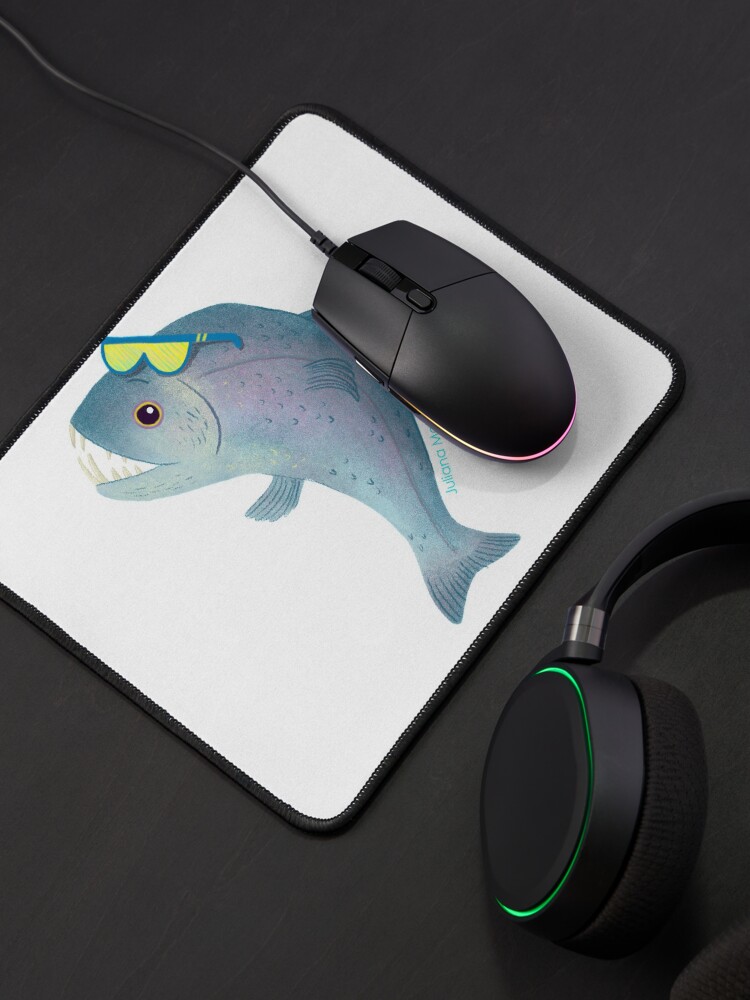 Alternate view of Big Vampire Fish with sunglasses Mouse Pad