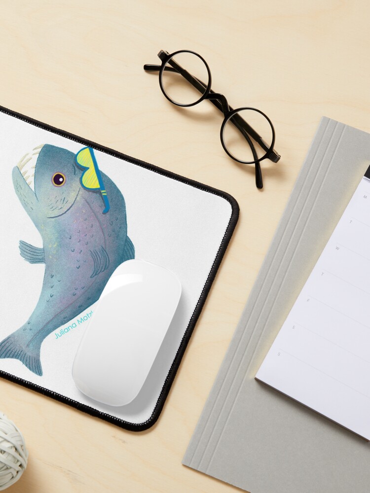 Alternate view of Big Vampire Fish with sunglasses Mouse Pad