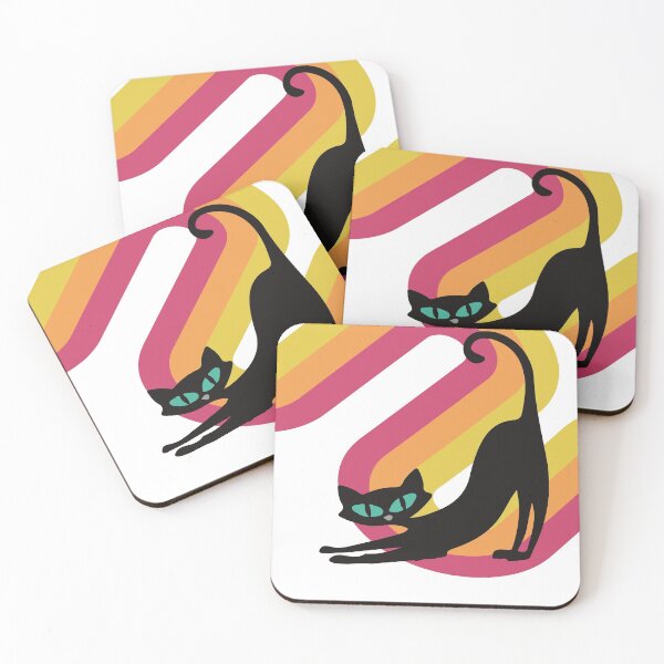 Item preview, Atomic cat playing on retro rainbow design  designed and sold by LisWilliams.