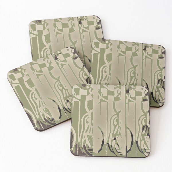 Item preview, Three blocks, Celtic carvings, abstract, designed, geometric figures, Scottish inspirations, designed and sold by NessArtByEwa.