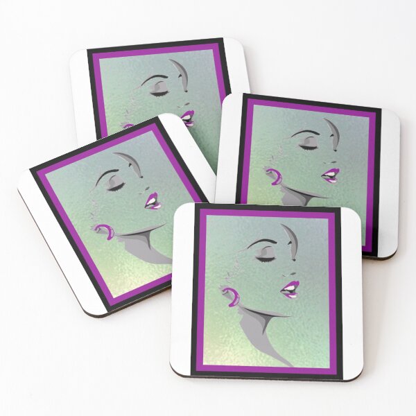 Item preview, TRENDY WOMAN IN A METALLIC SILVERY BACKGROUND FRAME designed and sold by MrCreativeArts.