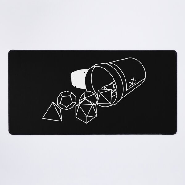 RPG Dice Prescription (WHITE) Desk Mat