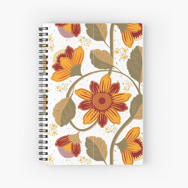 Vintage Flowerpattern Spiral Notebook