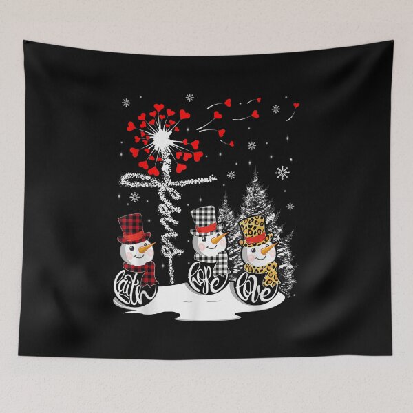 Item preview, Faith Hope Love Snowman Jesus Dandelion Christian Christmas designed and sold by taylobarucau97.