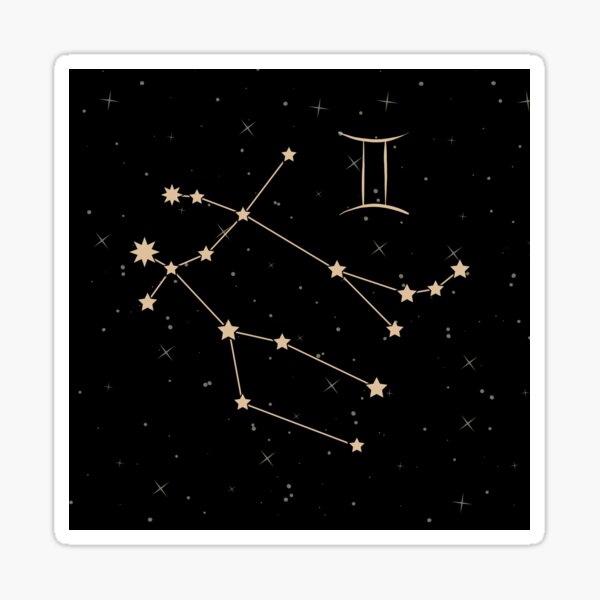 Item preview, Gemini Star Sign Zodiac Constellation designed and sold by sashabookishart.