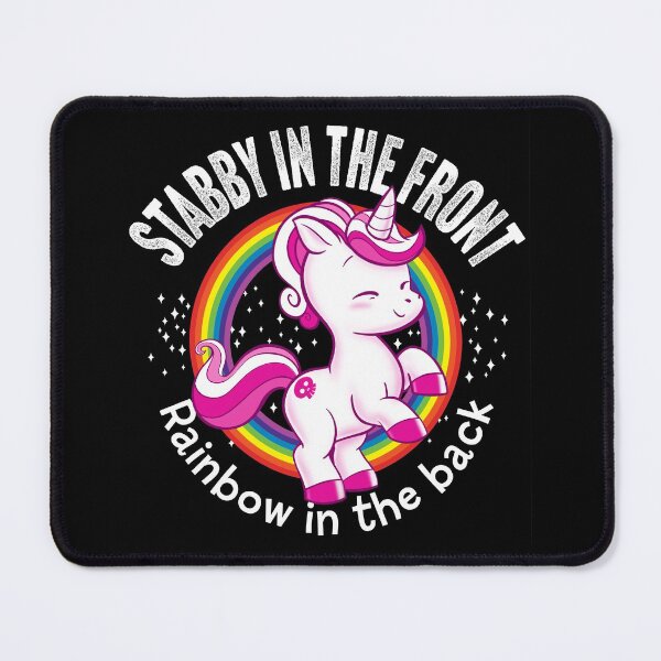 Artikelvorschau, Stabby the Unicorn mit Regenbogen für den dunklen BG-Einsatz entworfen und verkauft von RagingSoxMonkey.