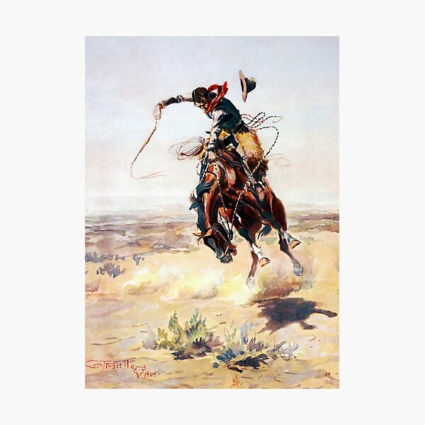 Charles Marion Russell A Bad Hoss Photographic Print
