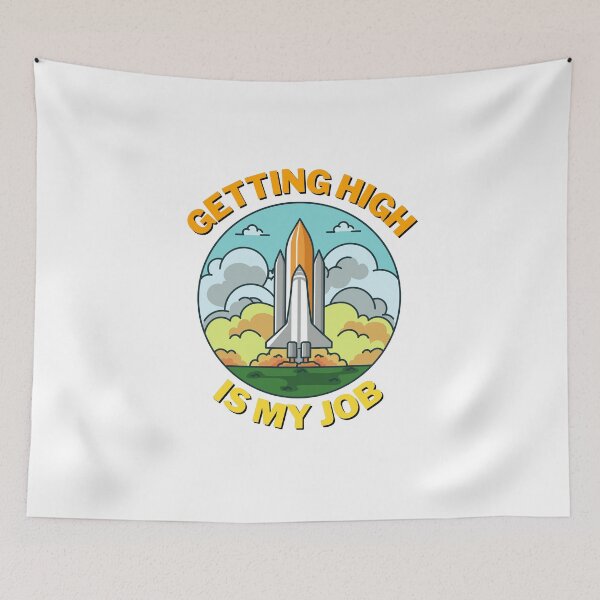Item preview, Getting High Is My Job Sticker designed and sold by Water Flick.