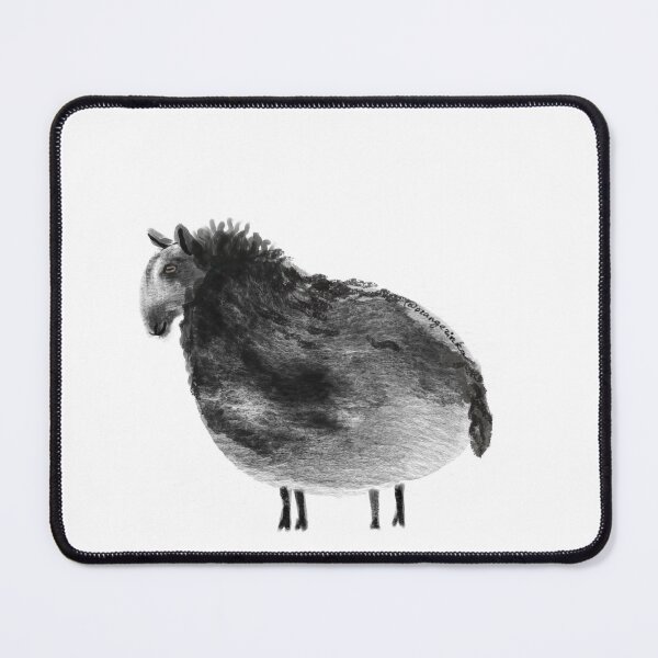 Item preview, Black cloudy sheep friend on white designed and sold by orangerinka.