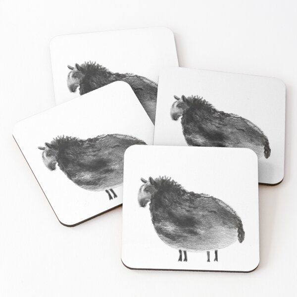 Item preview, Black cloudy sheep friend on white designed and sold by orangerinka.