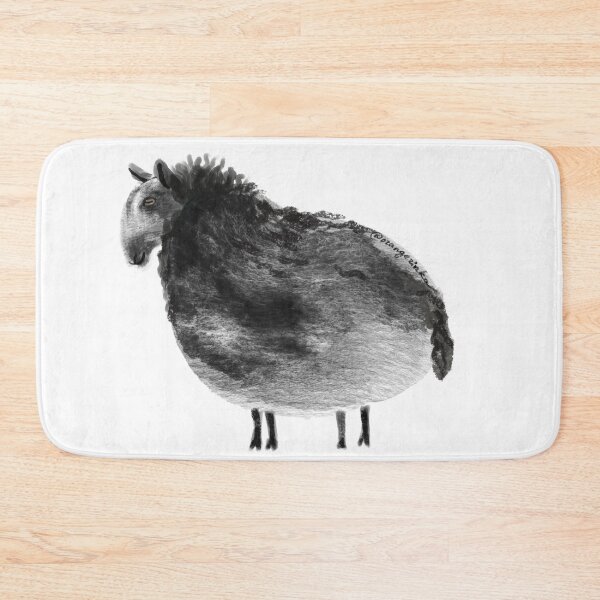 Item preview, Black cloudy sheep friend on white designed and sold by orangerinka.