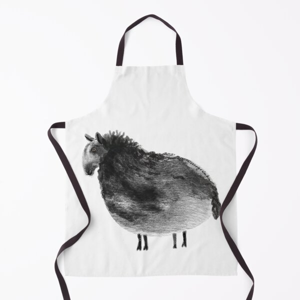 Item preview, Black cloudy sheep friend on white designed and sold by orangerinka.
