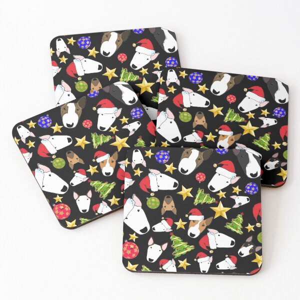 Item preview, Christmas Bull Terriers designed and sold by emilydevineart.