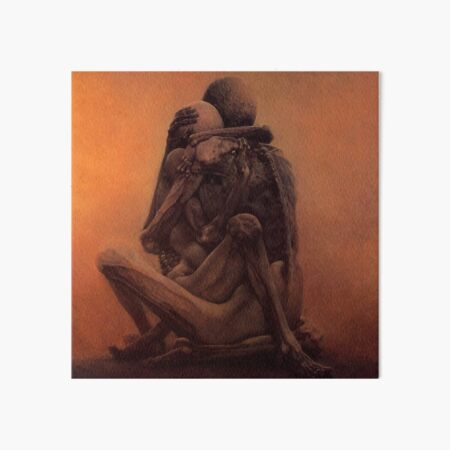 Untitled (The lovers) by Zdzislaw Beksinski Art Board Print