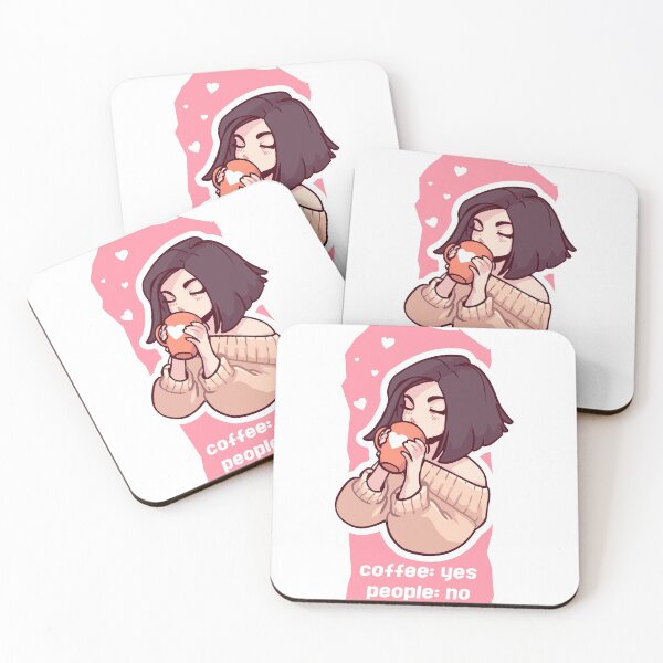 Item preview, Coffee, yes. People, no. Coffee lovers who are introverts, introverted. designed and sold by M3G4MERCH.