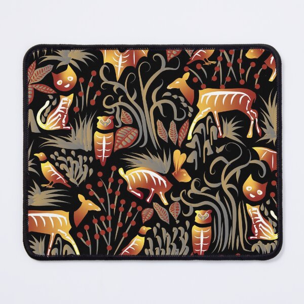 Item preview, Eerie Forest- Mystical Animals in the Woods- Terracotta Red Yellow Gold designed and sold by winkeltriple.