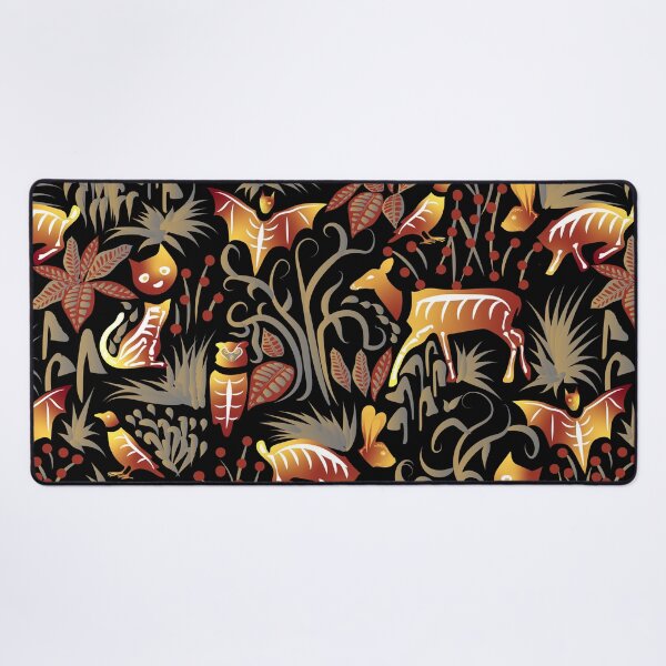 Item preview, Eerie Forest- Mystical Animals in the Woods- Terracotta Red Yellow Gold designed and sold by winkeltriple.