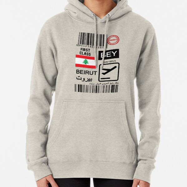 Beirut-Rafic Hariri International Airport luggage tag / ticket Pullover Hoodie