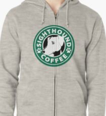 Sighthound Coffee Zipped Hoodie