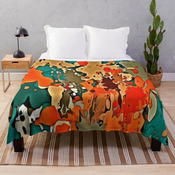 Item preview, Abstract psychedelic fractal background of stylized watercolor illustration, colored chaotically blurred spots and paint strokes of different sizes and shapes designed and sold by TeeFashionShop.