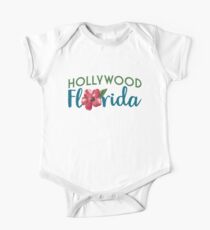 Hollywood Florida T-shirt - Hibiscus Flower One Piece - Short Sleeve