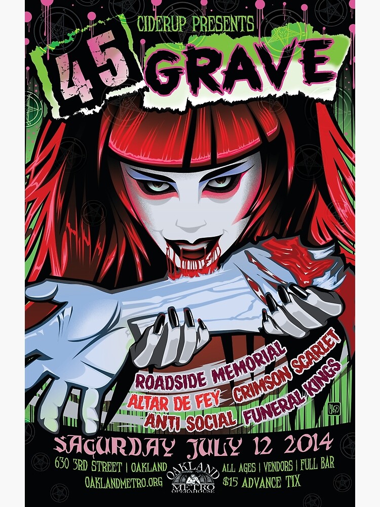 Poster for 45 Grave at Oakland Metro Operahouse