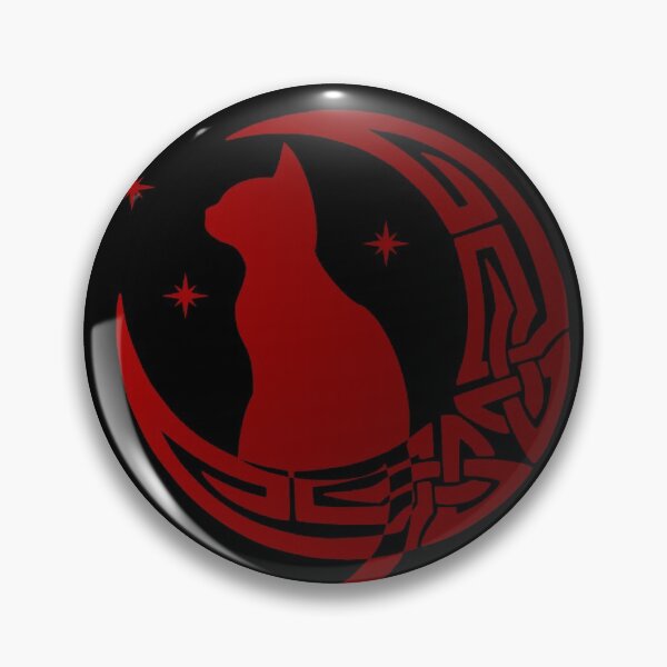 Item preview, Red Pagan Celtic Moon Cat designed and sold by Depic Spirit.