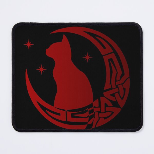 Item preview, Red Pagan Celtic Moon Cat designed and sold by Depic Spirit.