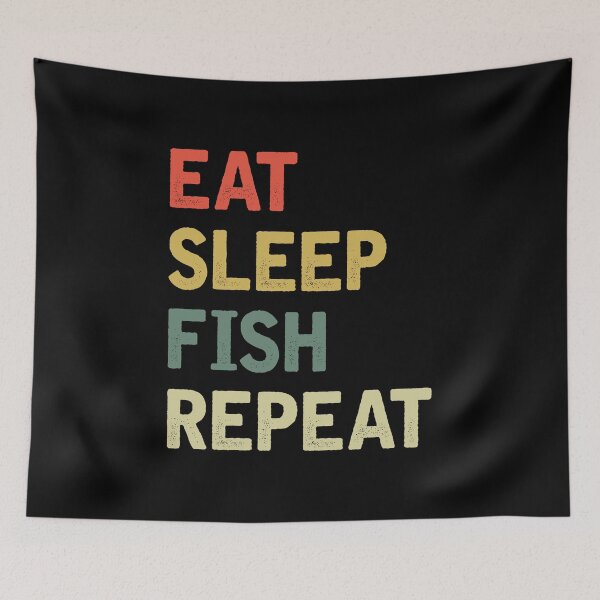 Item preview, Eat sleep fish repeat designed and sold by iskapa.