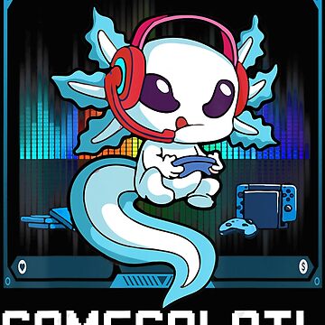 Gamesolotl Gamer Axolotl Playing Video Games Boys Girls Kids T