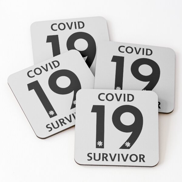 Item preview, COVID19 Coronavirus SURVIVOR - Jersey Number Back - BLACK designed and sold by AMGraphicStudio.