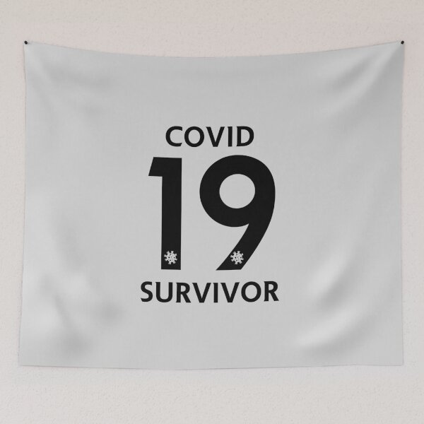 Item preview, COVID19 Coronavirus SURVIVOR - Jersey Number Back - BLACK designed and sold by AMGraphicStudio.