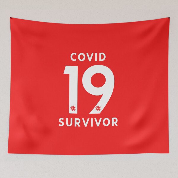 Item preview, COVID19 Coronavirus SURVIVOR - Jersey Number Back - WHITE designed and sold by AMGraphicStudio.