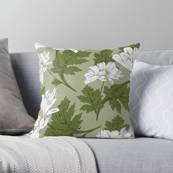 Vintage Flowerpattern Throw Pillow